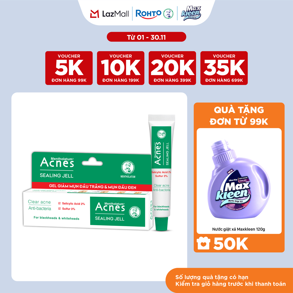 Gel chấm mụn đầu trắng và đầu đen Acnes Sealing Jell 18g