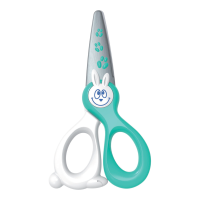 MAPED - Kéo cắt giấy cho bé từ 2 tuổi 12cm (hoàn toàn bằng nhựa không đứt tay không dẫn điện) - 1 cây