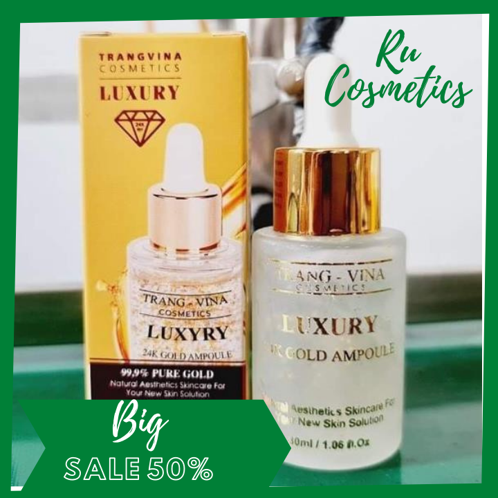 [HCM]Serum Trang Vina Luxury 24k Gold Ampoule Trắng Mịn Da  Chống Lão Hóa 30ml