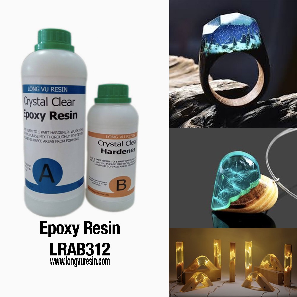 Keo Epoxy Trong Suốt Loại Tốt LRAB312 - Crystal Clear Epoxy Resin - Đổ Bàn Resin Đổ Khuôn Handmade Vẽ Cá