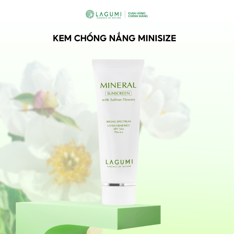 [GIFT] Kem chống nắng vật lý nâng tone Lagumi chiết suất nhuỵ hoa nghệ tây minisize