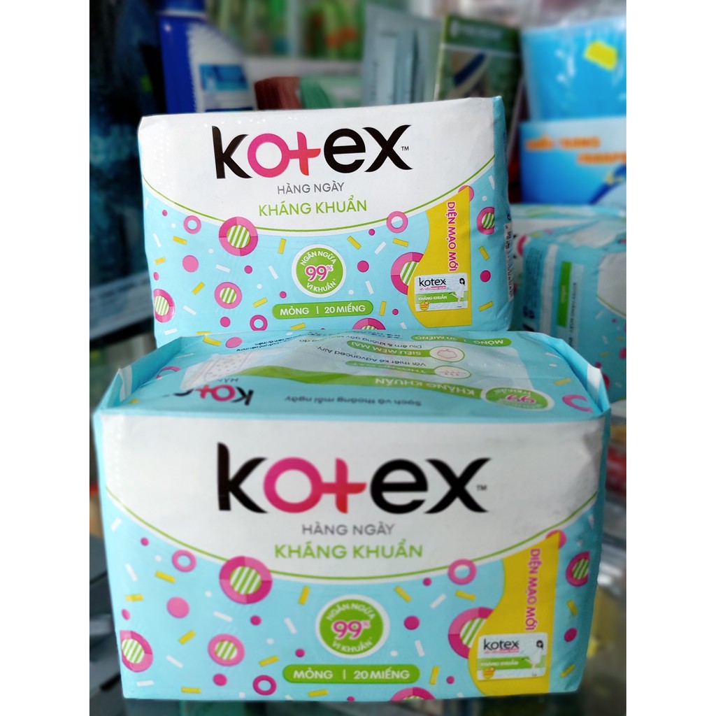 [Hcm]Băng Vệ Sinh Kotex Hàng Ngày Siêu Mềm (20 Miếng/Gói)