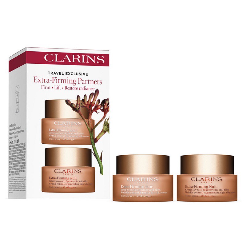 Set 2 Kem Dưỡng Chống Lão Hoá Clarins Extra - Firming Partners Set Travel Exclusive 50Ml*2