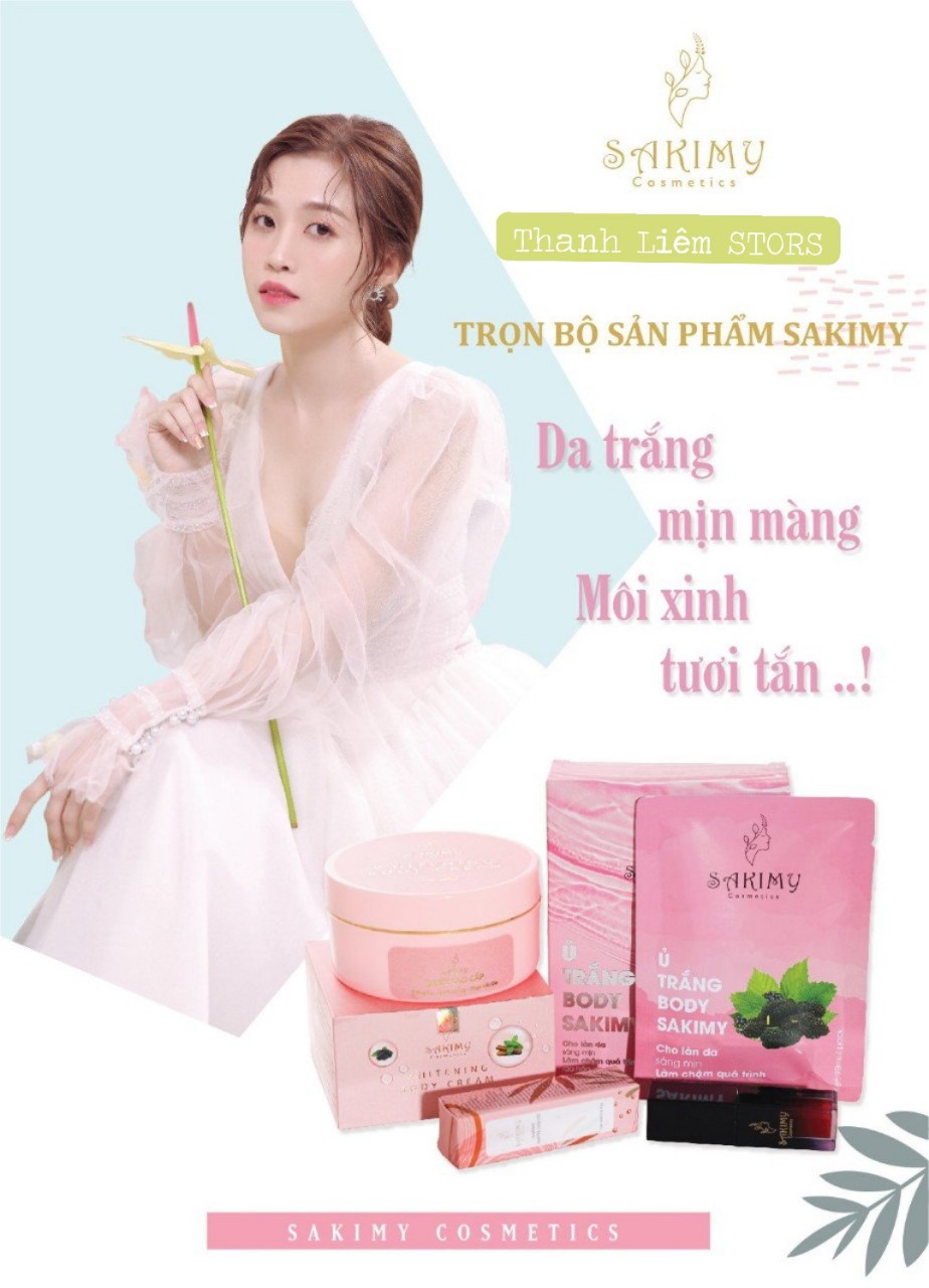 Kem Trắng Da Body Sakimy Combo 3 Chỉ 390K + 3 Sirum + 3 Muỗng + 10 Bàn Chải (Chính Hãng)