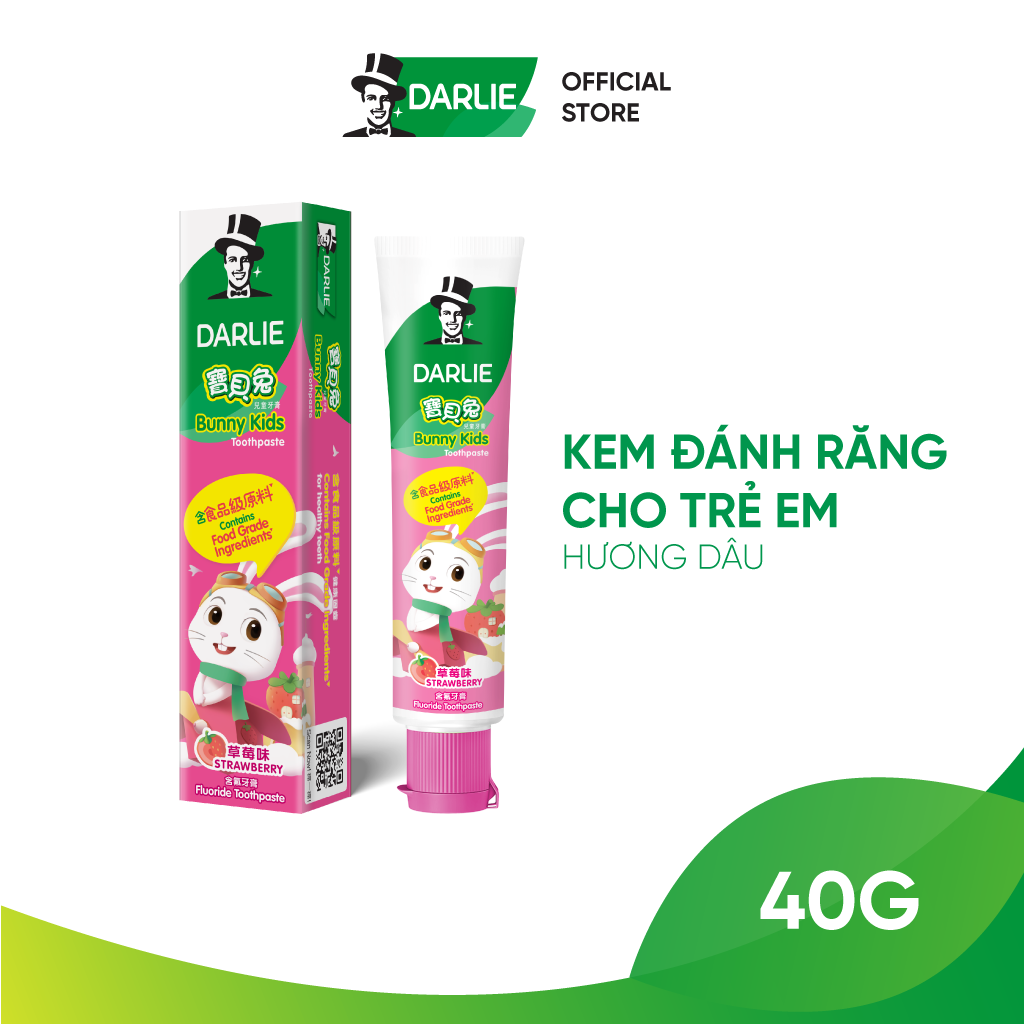 Kem Đánh Răng Trẻ Em Darlie Bunny Kids Hương Dâu 40g