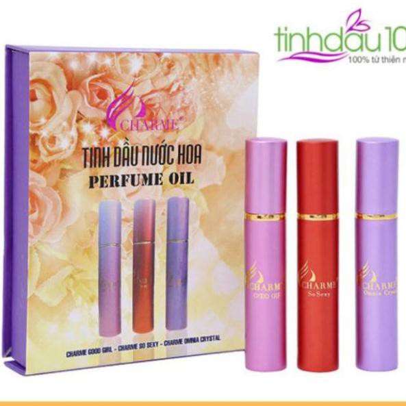 Set Tinh Dầu Charme Nữ ( 3 Ống - Mỗi Ống 10Ml)