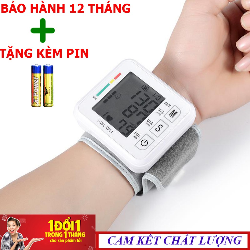 Máy Đo Huyết Áp Cổ Tay Thông Minh (Bảo Hành 12 Tháng+Tặng Pin)