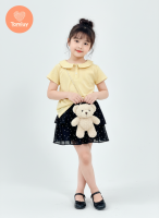 Tamiuy- Set Thiết Kế Bé Gái Áo  Cổ Trụ Năng Động Thể Thao Phối Chân Váy
