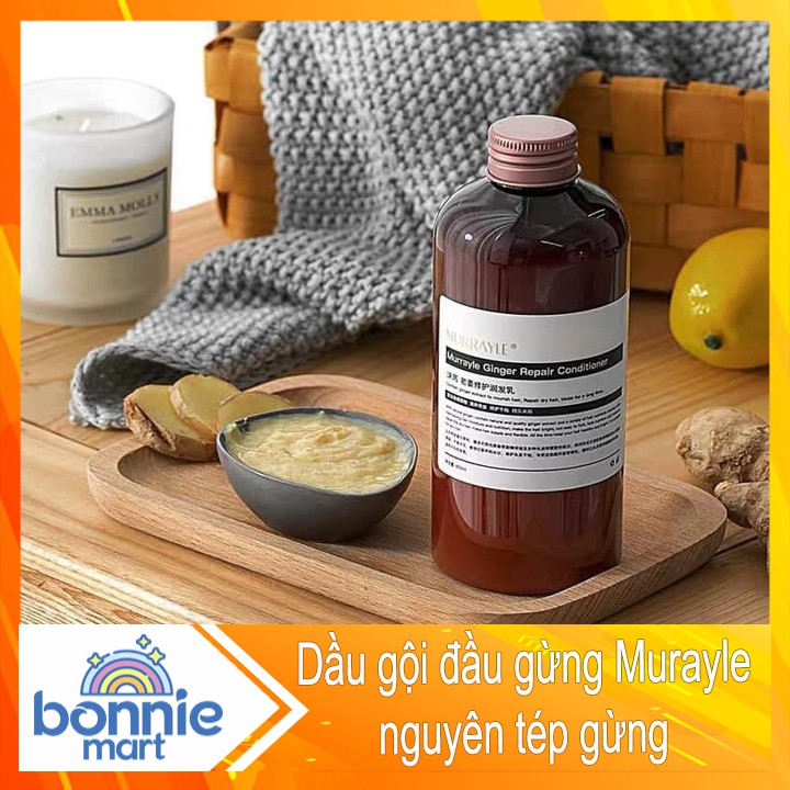 Dầu Gội Đầu Xả Gừng Nguyên Chất Không Hoá Chất Chống Rụng Tóc Murrayle