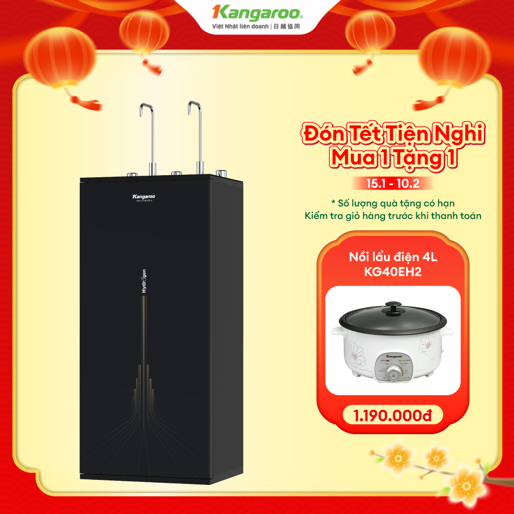 Máy lọc nước RO nóng nguội lạnh Hydrogen Kangaroo KG10A13 10 lõi, Tủ đứng, Việt Nam