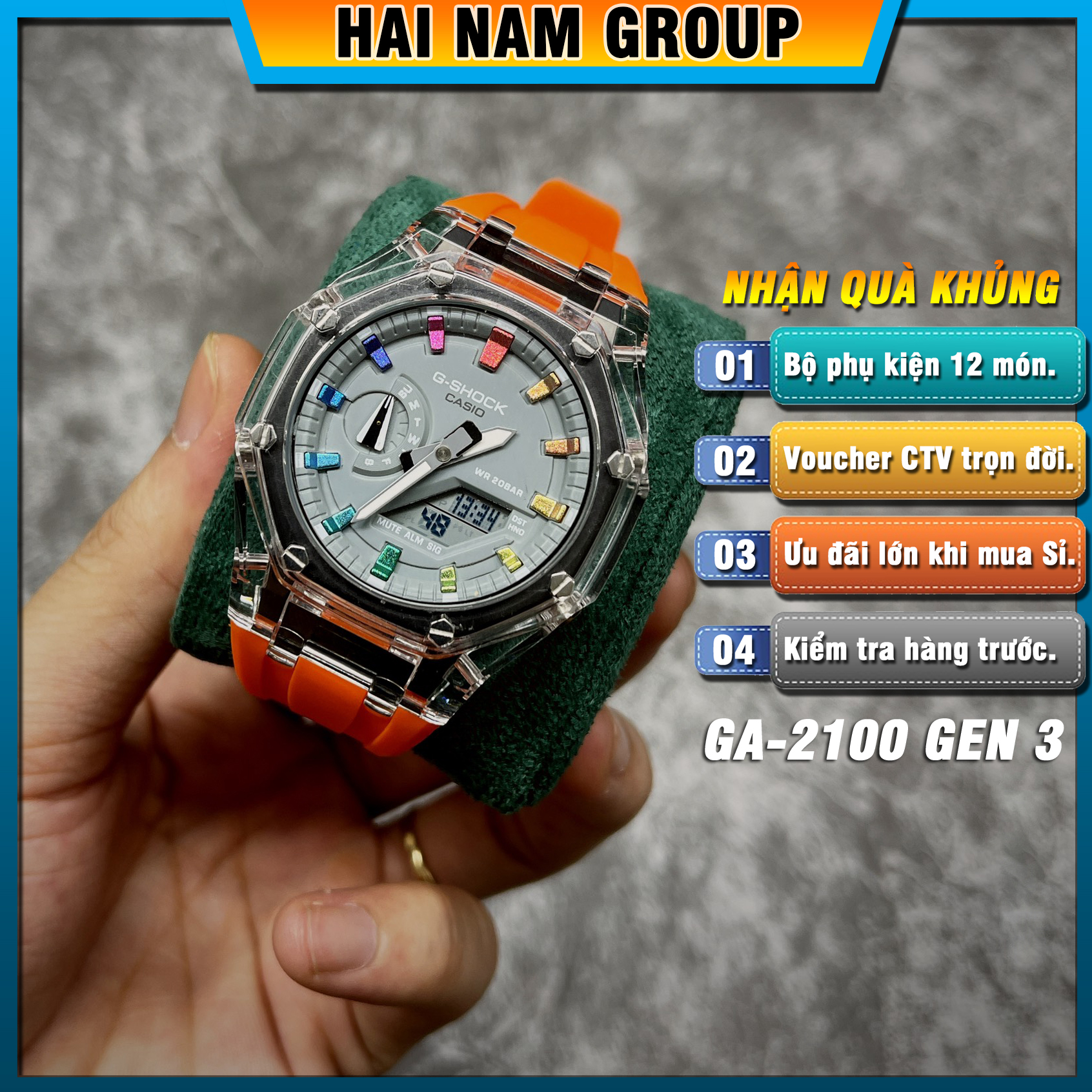 Đồng hồ nam G-SHOCK GA 2100 Custom AP Gen 3 | GA-2100 HNG302