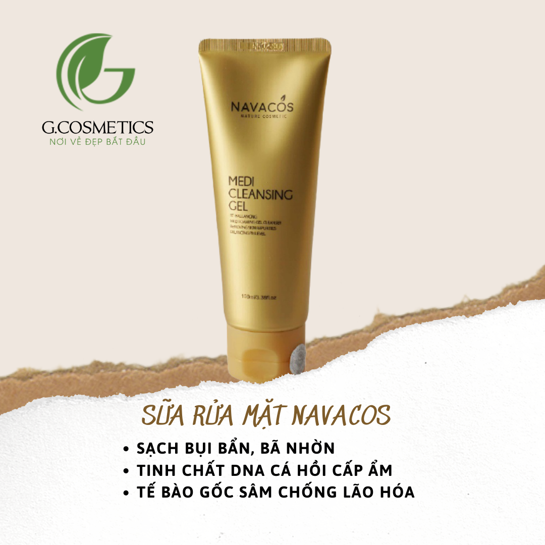 Sữa rửa mặt Navacos Medi Cleansing Gel Hàn Quốc 100ml  hỗ trợ điều trị mụn dành cho mọi loại da