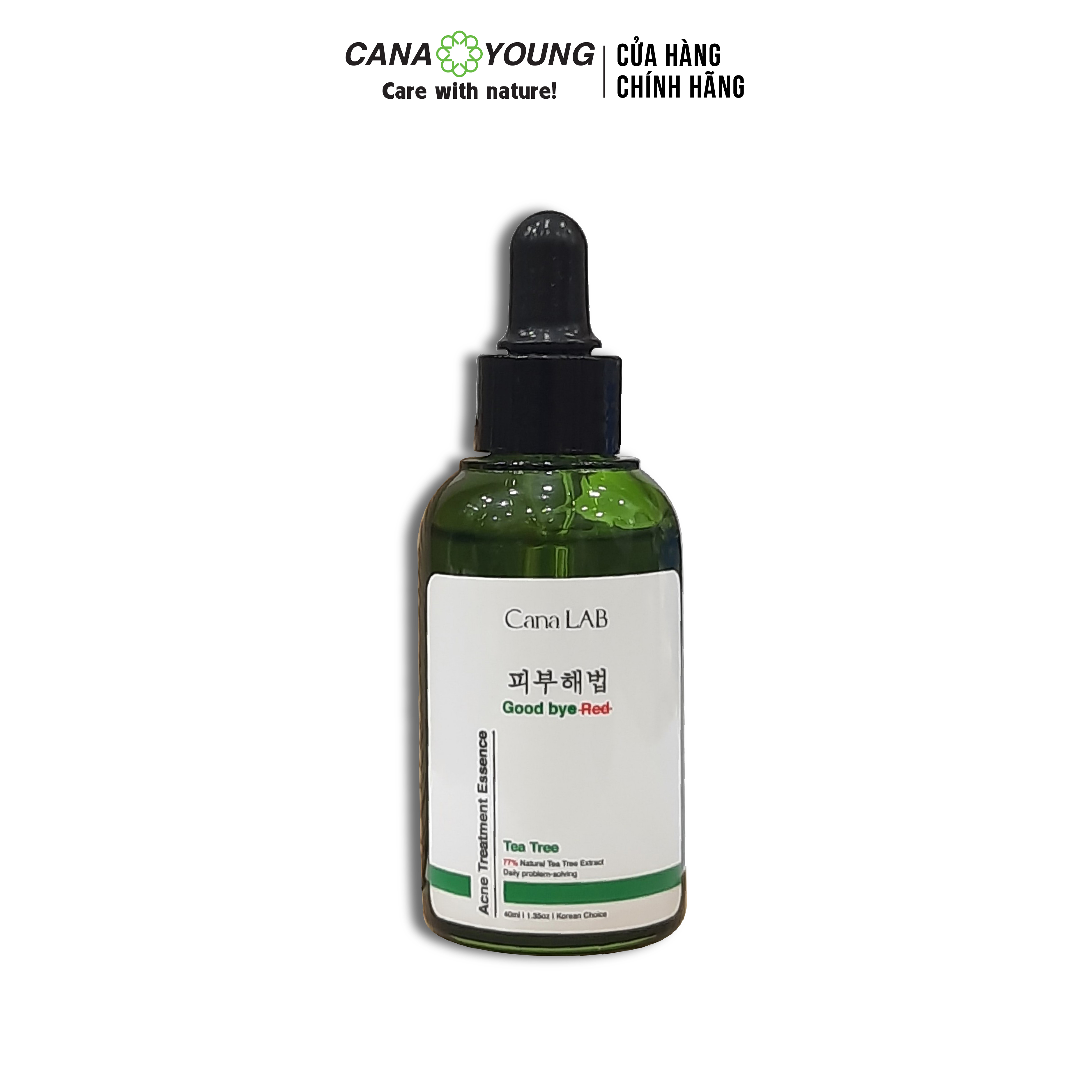 Tinh chất tràm trà làm dịu da mờ vết thâm và hỗ trợ làm mịn da Cana LAB Tea Tree Good bye RED Acne Treatment Essence