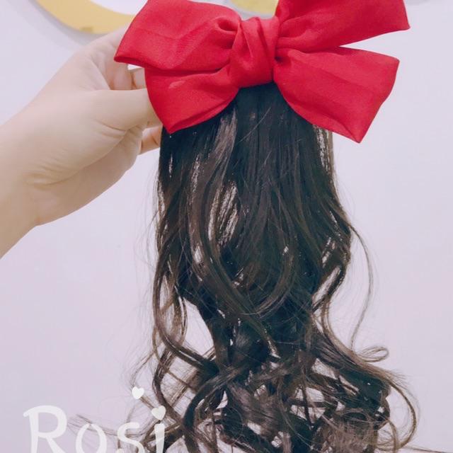 Kẹp tóc giả có nơ cho bé