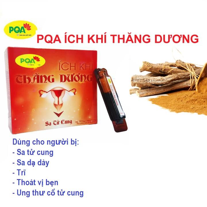 Pqa Ích Khí Thăng Dương Dùng Cho Người Bị Sa Tử Cung Sa Dạ Dày Thoát Vị Bẹn Ung Thư Cổ Tử Cung - 100% Thảo Dược - An Toàn Tuyệt Đối