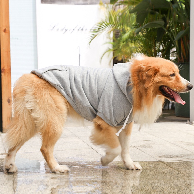 [Hoàn Tiền 10%] Áo cho chó lớn kiểu dáng hoodie nhiều màu sắc - Áo nỉ có mũ cho cho thú cưng đến 40kg