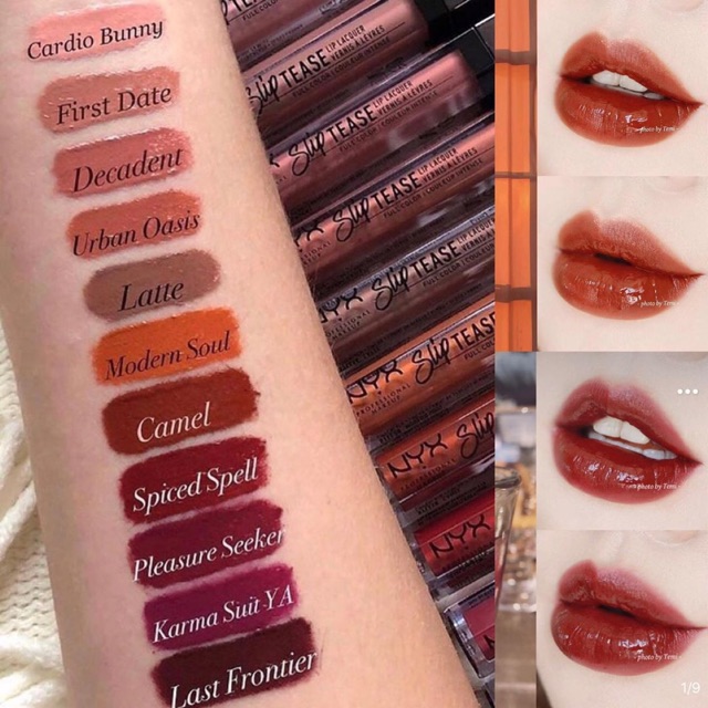 Son Bóng Nyx Slip Tease Lip Lacquer Full Colour Nhiều Màu