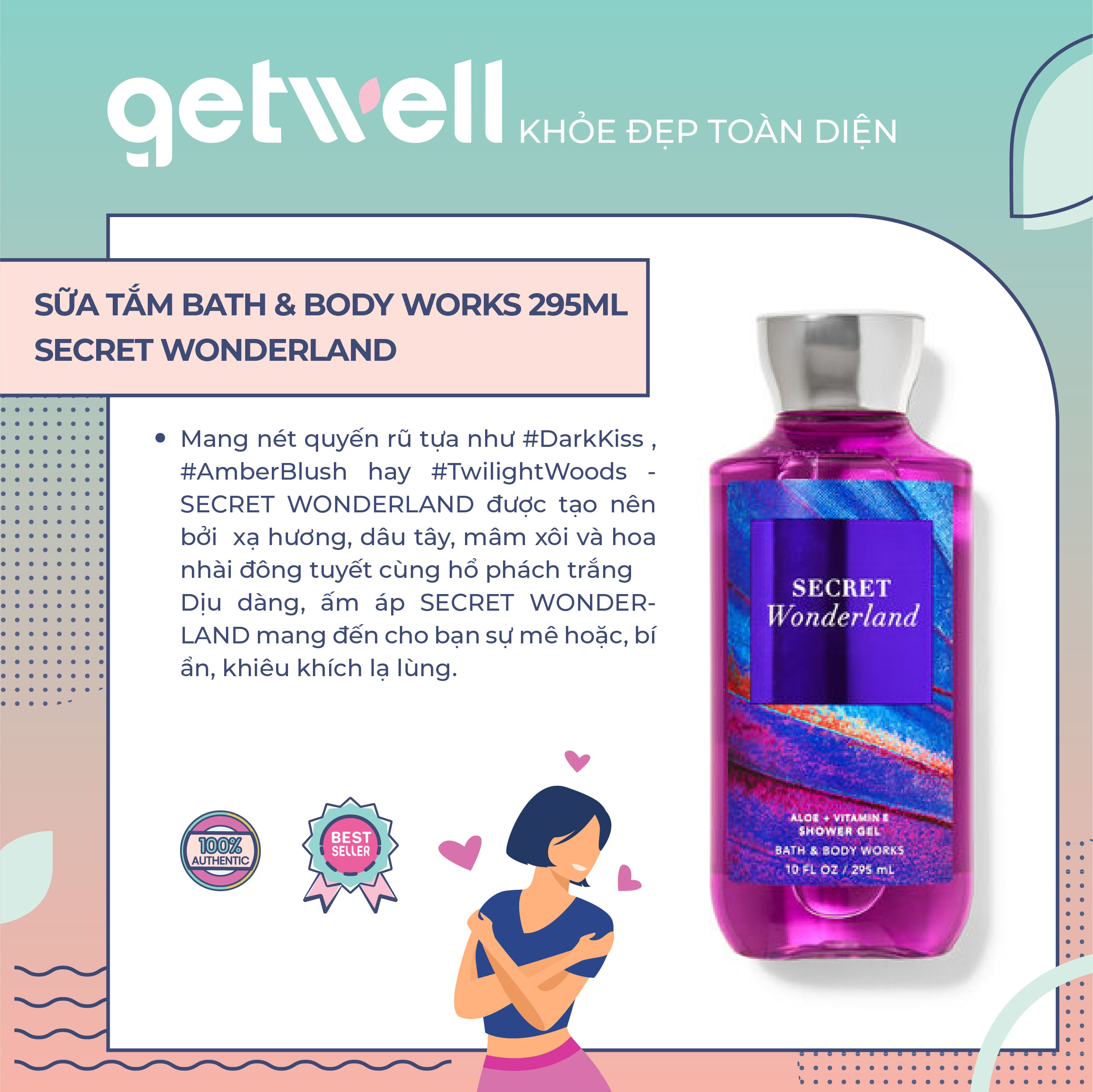 [Hcm]Secret Wonderland | Sản Phẩm Tắm Toàn Thân Bath & Body Works Shower Gel 295Ml