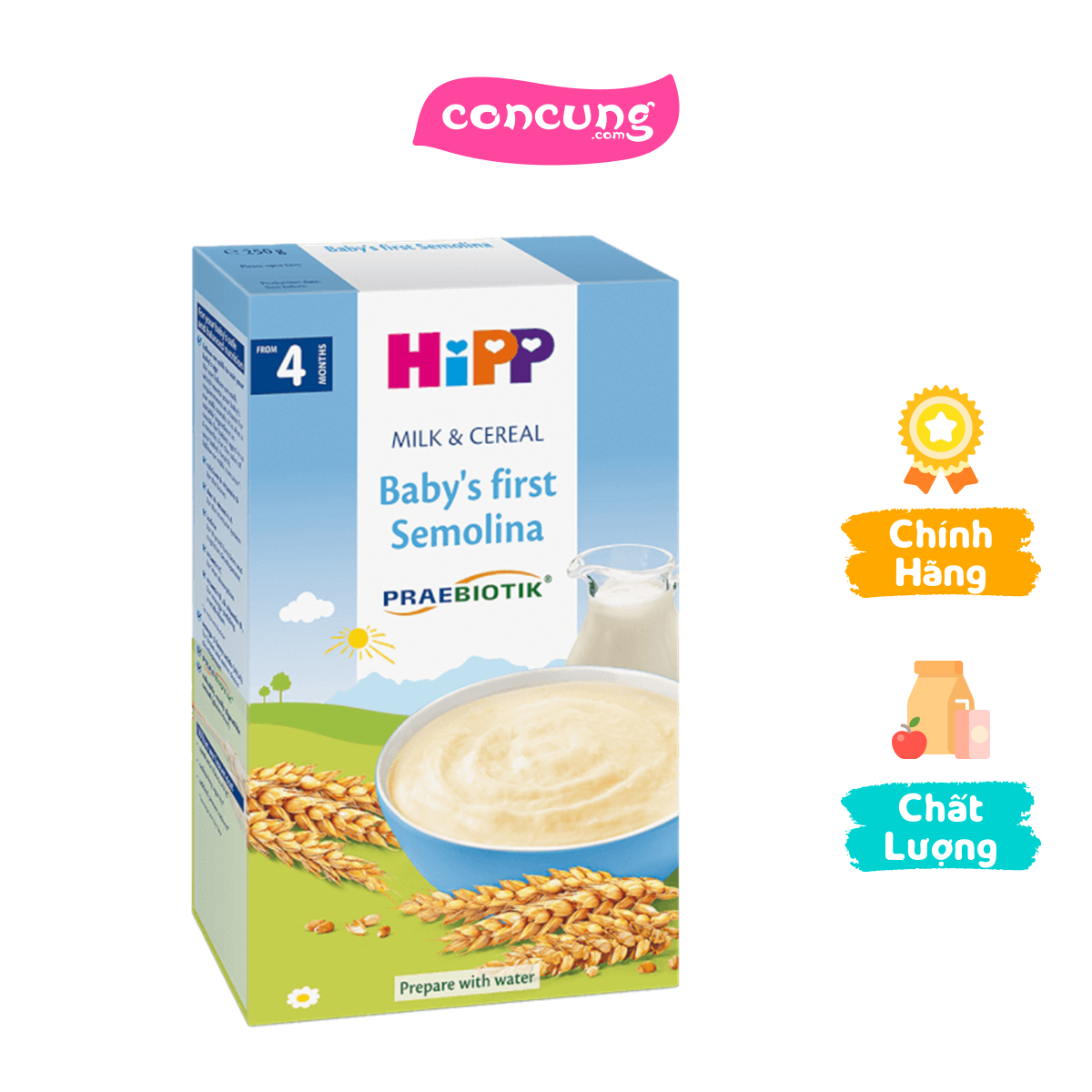 Sản phẩm dinh dưỡng chế biến từ ngũ cốc cho trẻ từ 6-36 tháng tuổi (Bột ngũ cốc chứa sữa Ăn dặm khỏi