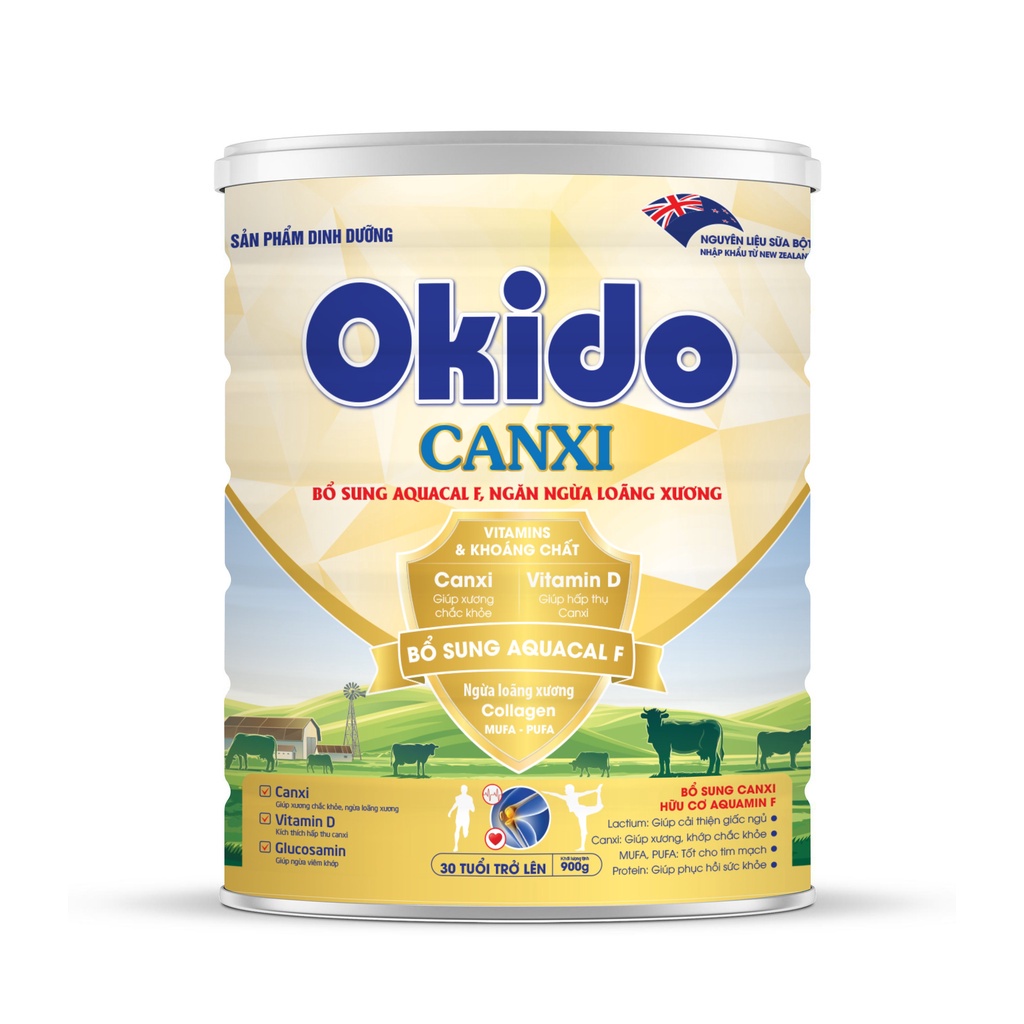 Sữa Okido tăng cường miễn dịch phát triển trí tuệ cho trẻ ngăn ngừa loãng xương cho người lớn Việt Mỹ