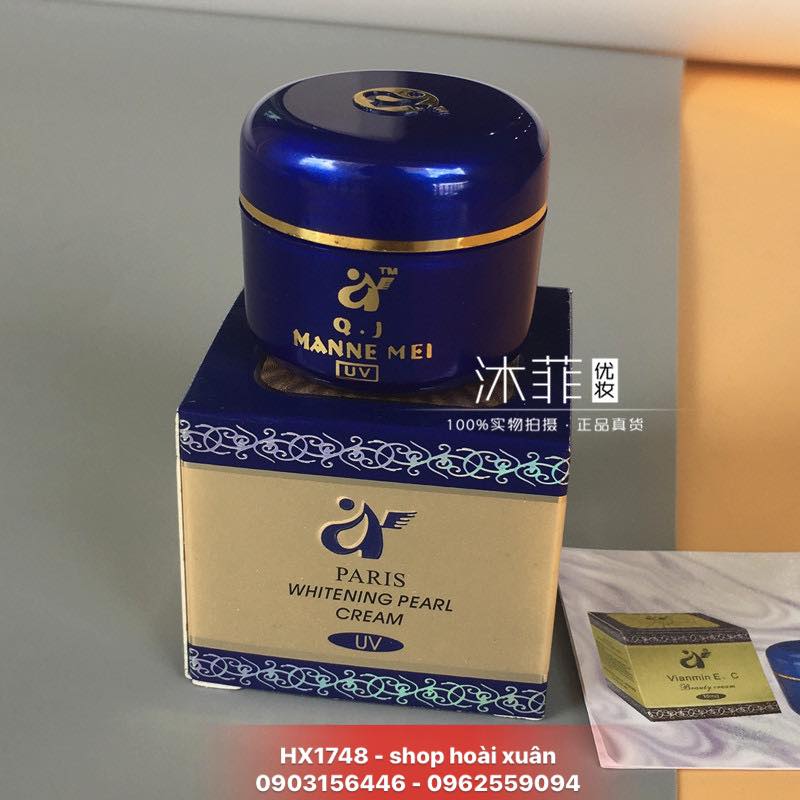 [HCM]Kem Dưỡng Trắng Da giảm thâm nám kèm chống nắng Q . J Manne Mei UV Vitamin E C Beauty Cream – HX1748