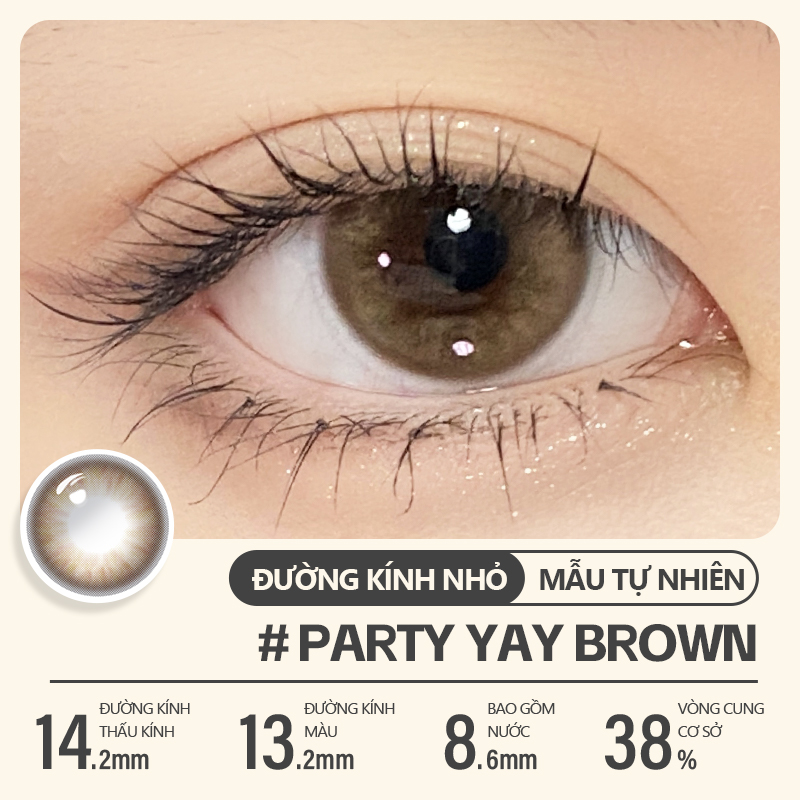 Kilala (2 miếng) Kính Áp Tròng lens mắt lens 6 tháng lens áp tròng nâu Party yay Brown contact len l