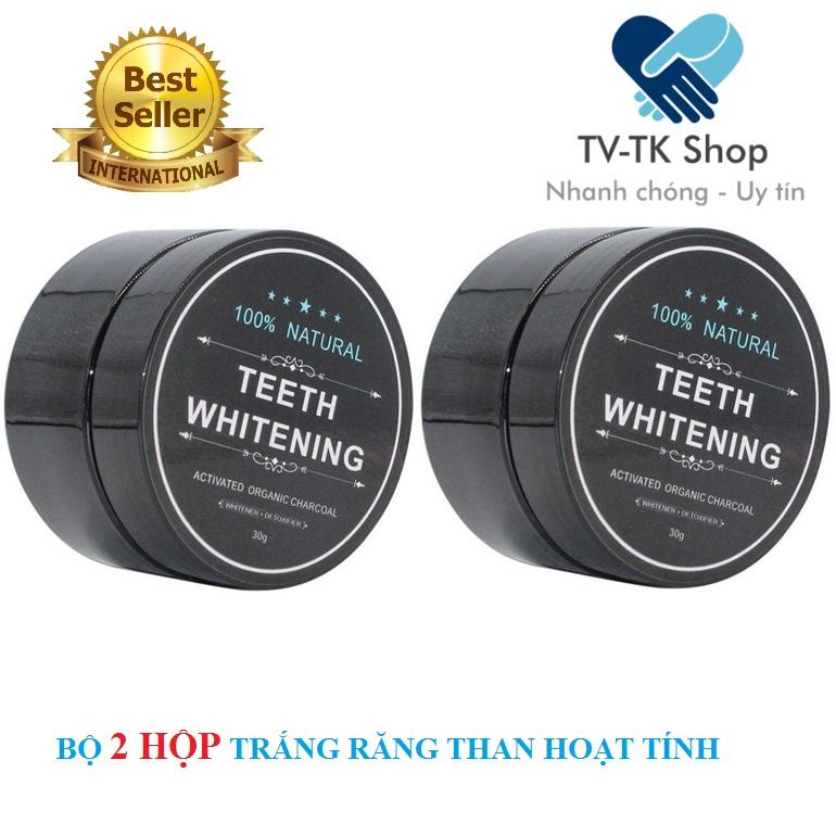 [Hcm]Bộ 2 Hộp Bột Trắng Răng Than Tre Hoạt Tính Teeth Whitening (Mẫu Mới)