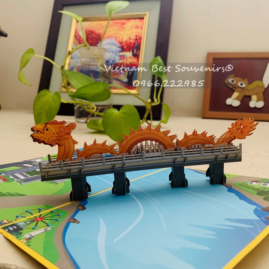 Thiệp nổi 3D hình ảnh Việt Nam - Thiệp 3D cắt giấy Thiệp 3D Pop Up Lưu Niệm 3D Pop Up Cards