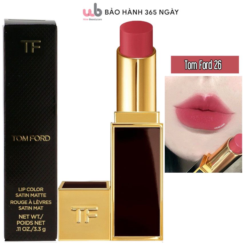 Son Tom Ford 26 màu hồng đấtTo Die For Satin MatteChất son mềmđầy đặncho môi luôn căngcó sức hút đặc