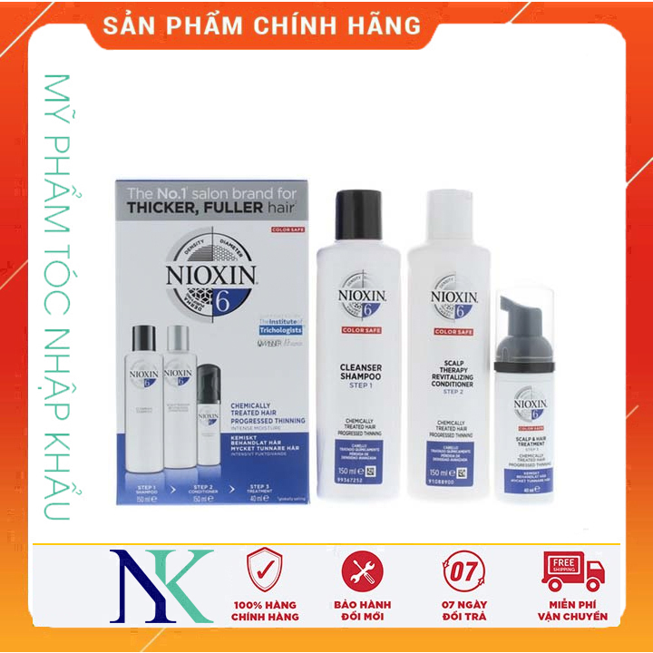 [Hcm]Bộ Dầu Gội Xã Và Tinh Dầu Nioxin Chống Rụng Tóc (Hệ Thống 6) 300Ml