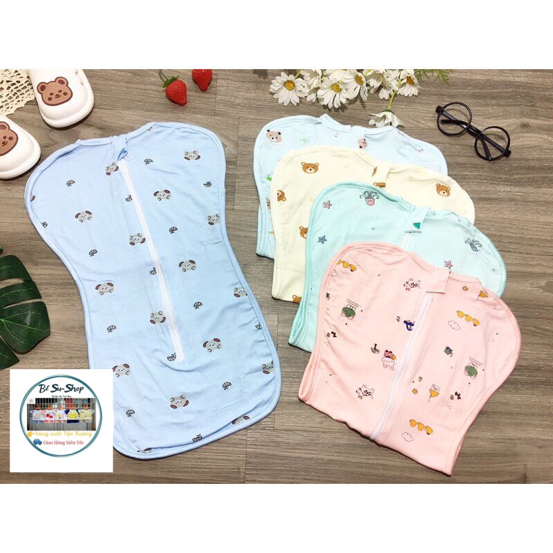 Nhộng Chũn (Túi Ngủ) Vải thun lạnh cho bé sơ sinh(3-8 tháng tuổi)