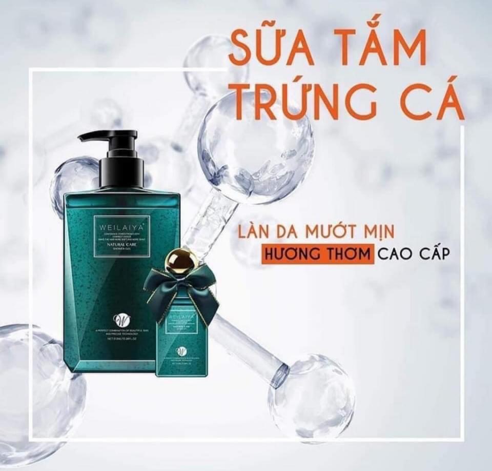 Sữa Tắm Trứng Cá Tằm Weilaiya Da Sáng Mịn Màng Căng Tràn Sức Sống 315 Ml