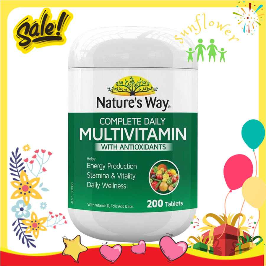 Vitamin Tổng Hợp Kết hợp tảo Complete Daily Multivitamin With Antioxidants Úc 200 Viên