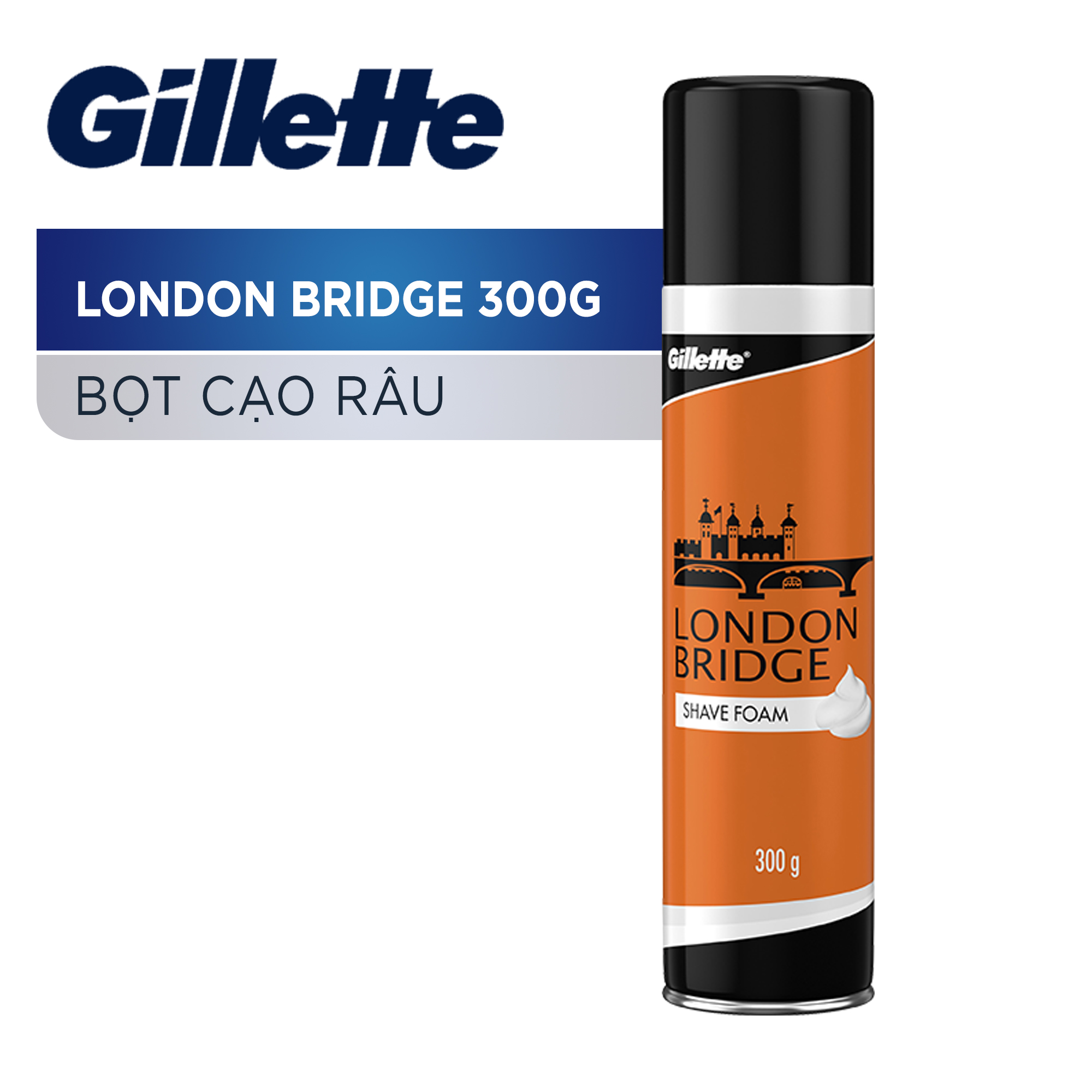 Hộp Bọt Cạo Râu Siêu To Gillette London Bridge - Mềm Da Mềm Râu Hộp 300G