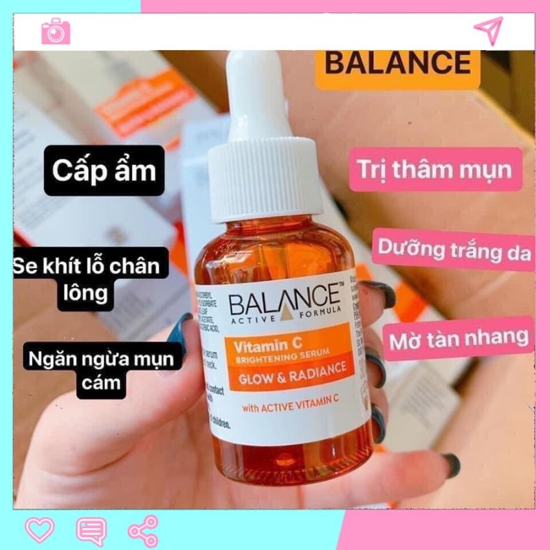 CHÍNH HÃNG] Serum Trắng Da Mờ Thâm Balance Active Formula Vitamin C Brightening 30ml – Tinh Chất Dưỡng Da Serum