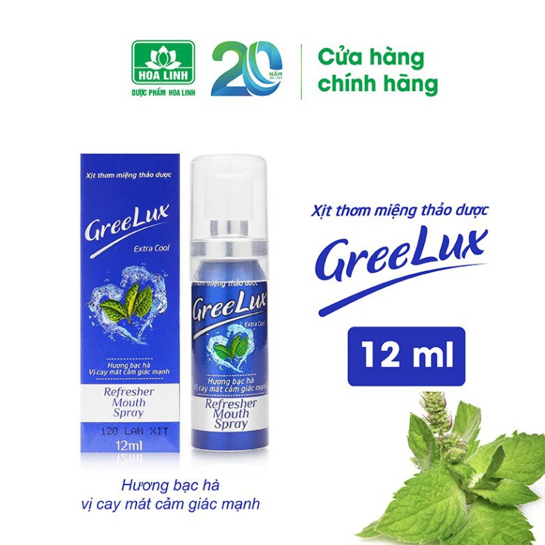 [Hcm]✔️Sale Khủng✔️ Xịt Thơm Miệng Greelux Extra Cool (Vị Cay Mát Cảm Giác Mạnh)