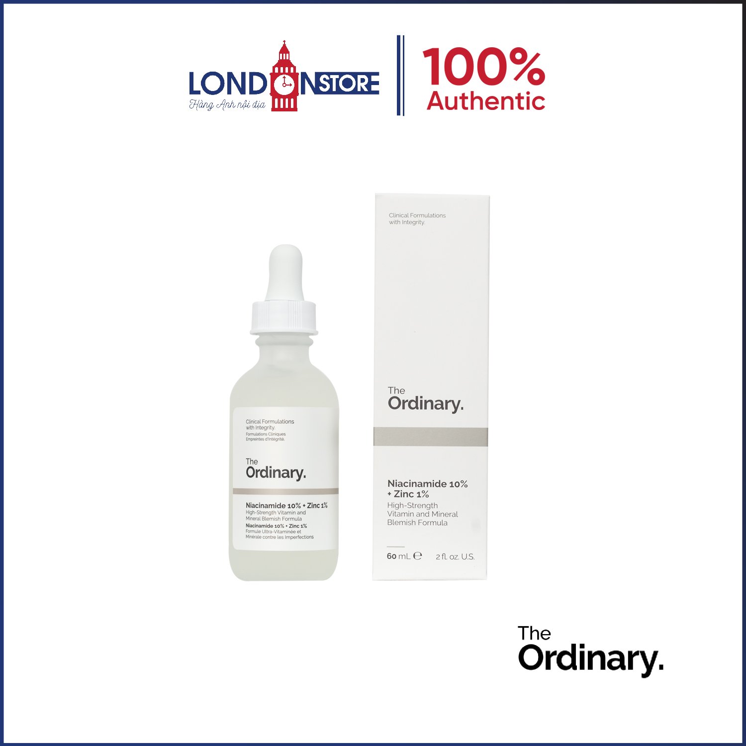 Serum The Ordinary Niacinamide 10% + Zinc 1% 60ml