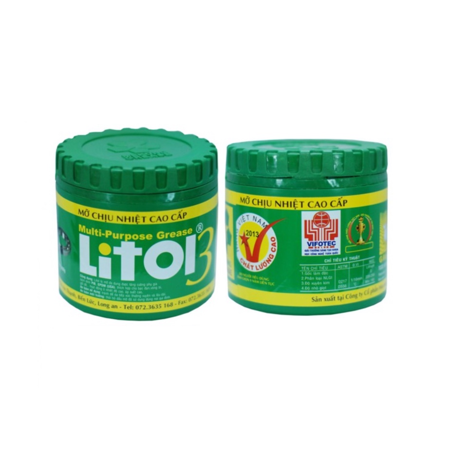 Mỡ Mekong chịu nhiệt cao LITOL 3 400g đa chức năng bôi trơn vòng bi bạc đạn khớp nối