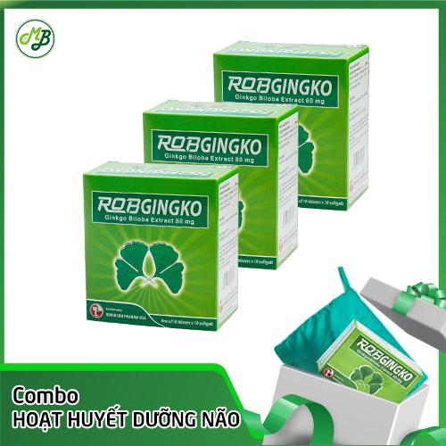 [Hcm]Combo 3 Hộp Bổ Nãotăng Cường Trí Nhớ Robgingko - Hộp 100 Viên Tặng 1 Hộp 30 Viên Và 1 Áo Mưa Dù Cao Cấp