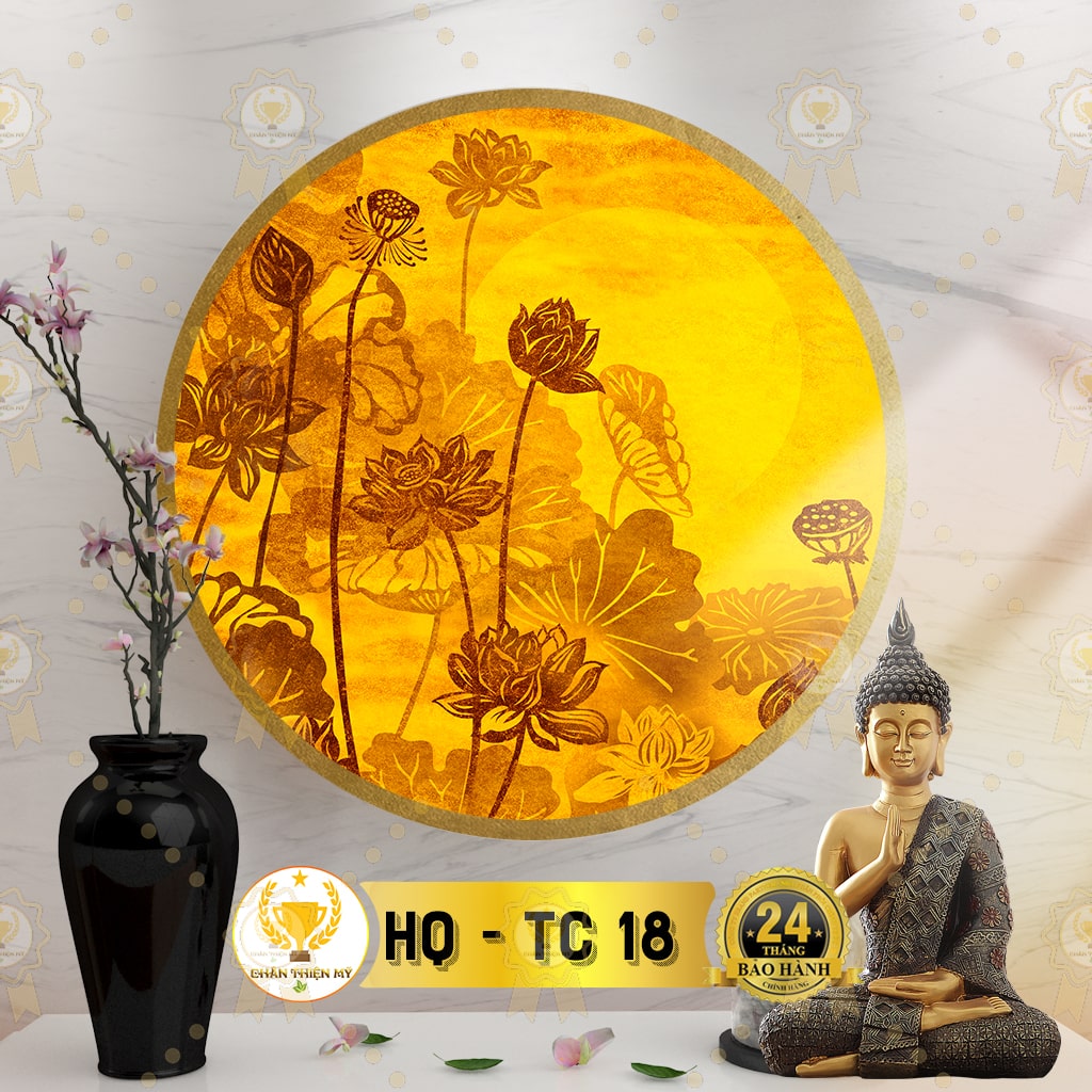 [ Xưởng Tuyển Đại Lý ] Đèn Thờ Hào Quang Trúc Chỉ In TC-18