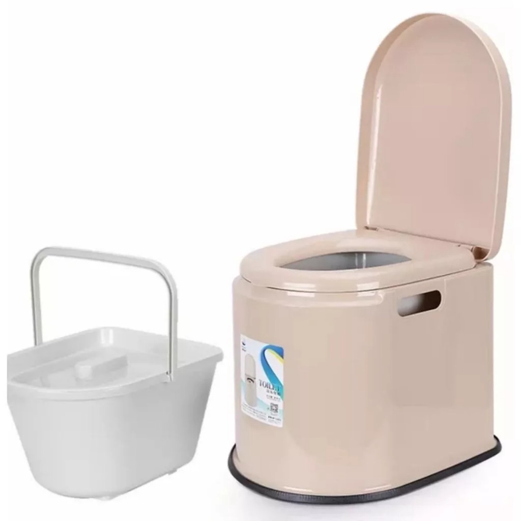 Bệ toilet - Bô vệ sinh di động nhựa Việt Nhật. Có xô bên trong khử mùi. Bồn cầu trong phòng cho ngườ