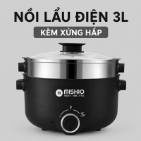 Nồi Lẩu Điện 4L Mishio MK328 có xửng hấp