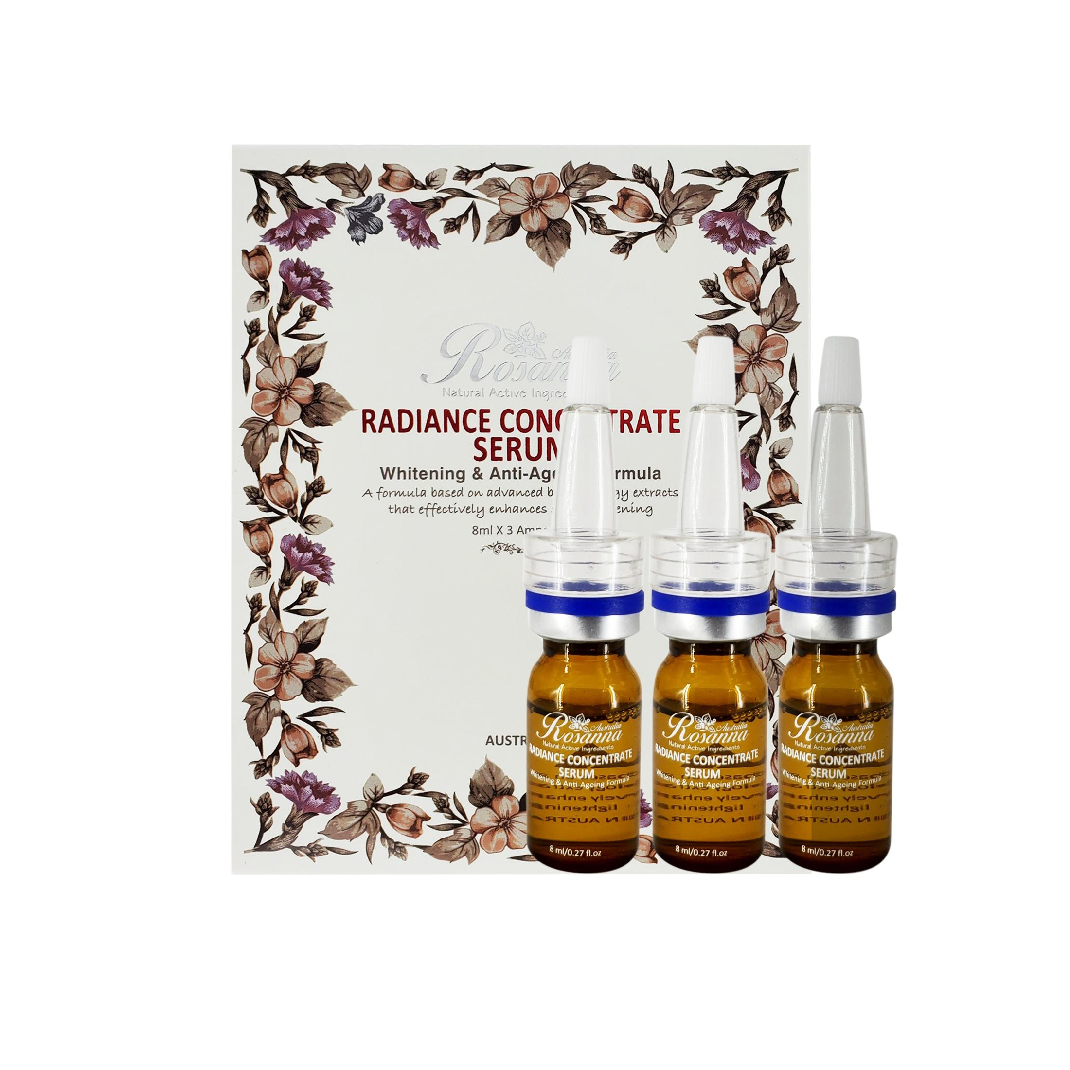 [Hcm]Serum Dưỡng Da Căng Bóng Trắng Sáng Da Nhau Thai Cừu Rosanna Radiance Concentrate Serum (8 Ml/Ống Hộp/3 Ống)