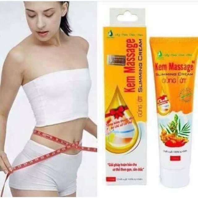 [Hcm]Kem Massage Tan Mỡ Gừng & Ớt Ngân Bình 150G Cho Cơ Thể Thon Gọn Săn Chắc + Tặng Kèm Thước Dây Hàng Công Ty