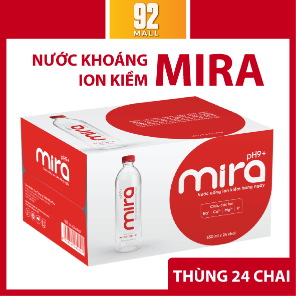 Nước Ion Kiềm Đóng Chai Mira Tav pH9+ Nước Uống Hằng Ngày Giàu Khoáng Chất An Toàn Sức Khỏe