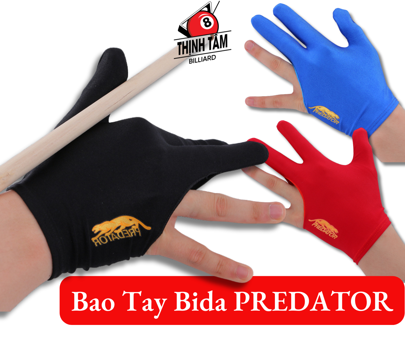 [THỊNH TÂM] Bao Tay Bida PREDATOR - Găng Tay Bi-A Dành Cho CLB [ 1 BAO TAY PREDATOR ]