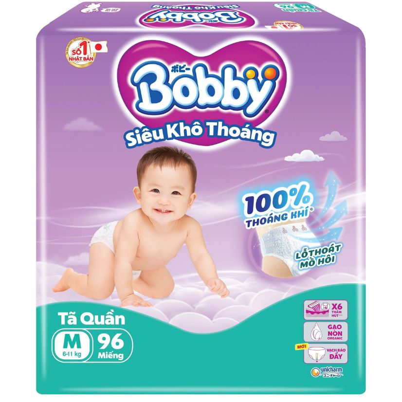 Tã Quần Bobby Ultra Gói Lớn Tiết Kiệm Đủ Size M96 L88 XL74 XXL68 XXXL24 XXXL31 - Từ 6 Kg Đến 27 Kg - Kho Bỉm Thanh Ngân