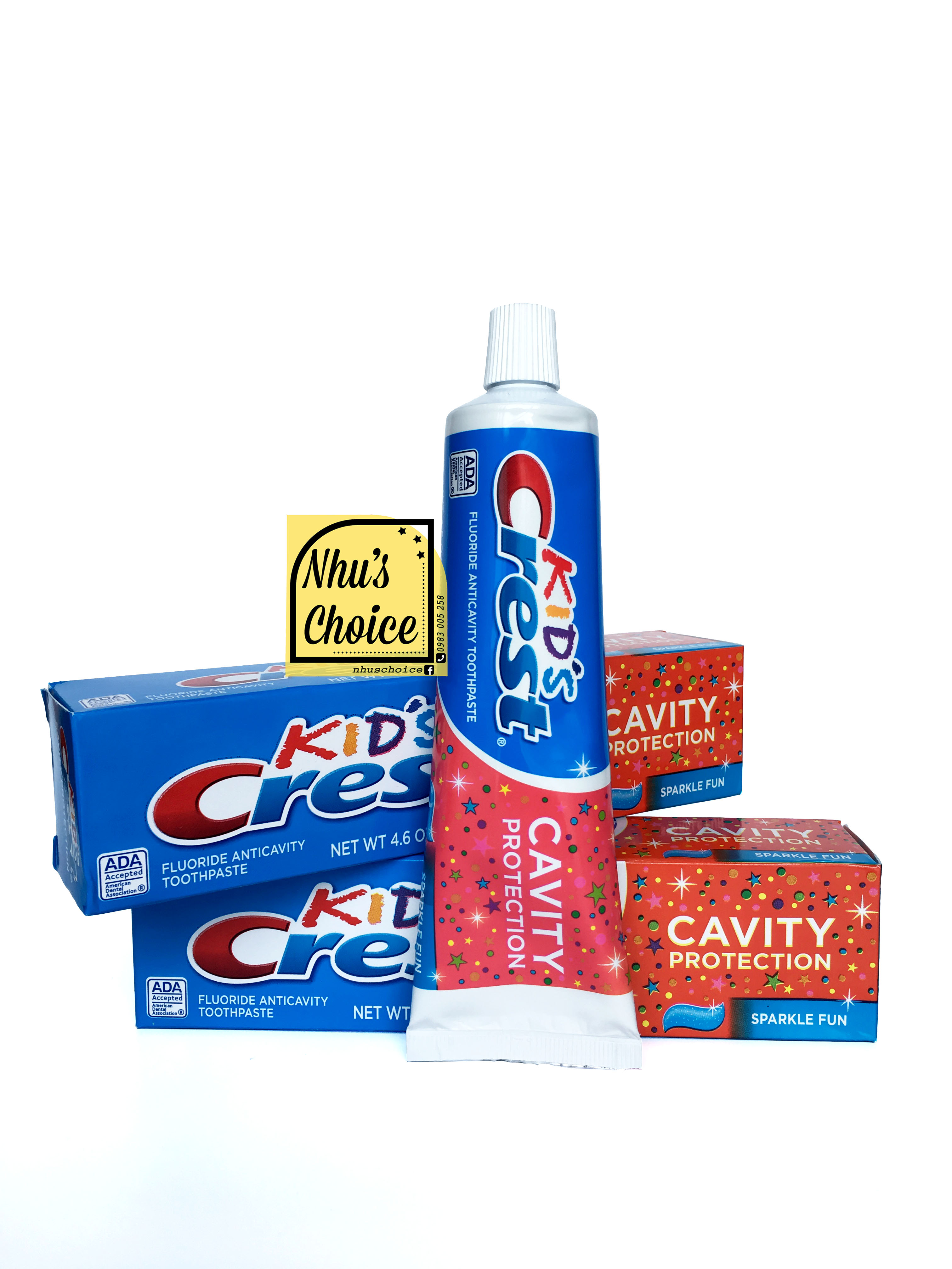 [Hcm][Hàng Mỹ Nhus Choice] Kem Đánh Răng Thú Vị Cho Bé Trẻ Em Bảo Vệ Khỏi Sâu Răng Crest Kids Cavity Protection Sparkle Fun Toothpaste 4.6Oz/ 130G