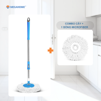 Cây lau nhà Megahome M02 mâm nhựa sử dụng được cho tất cả cây lau nhà 360 độ