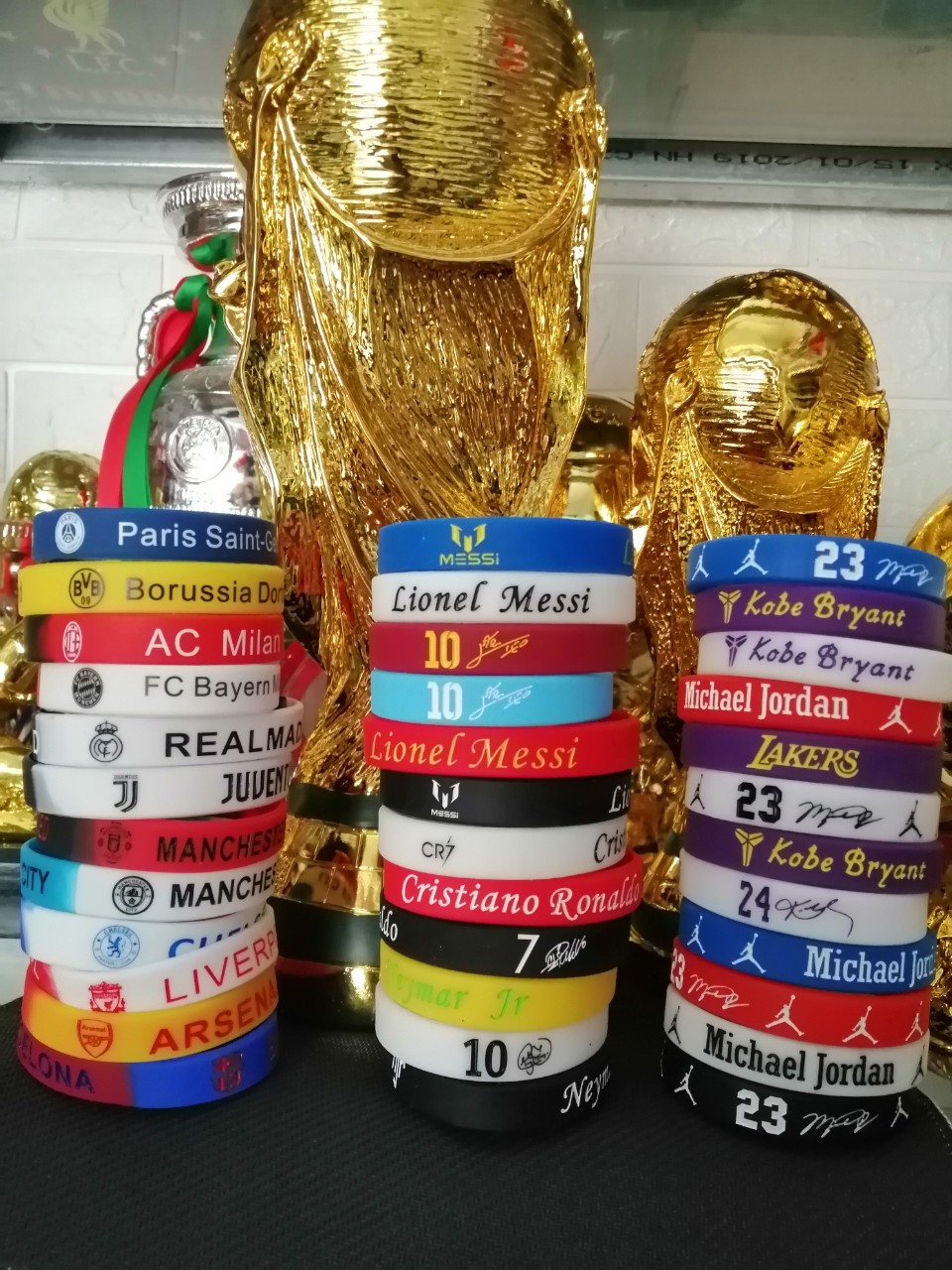 Vòng tay clb bóng đá - vòng tay messi neymar cr7 vòng tay cầu thủ bóng rổ